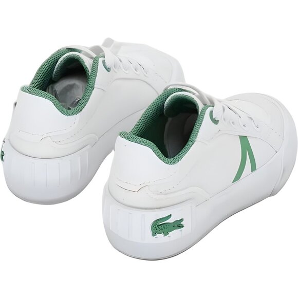 Lacoste L004 Boys Sneakers White Green Casual Lace Up Kids US 5 - Picture 3 of 6